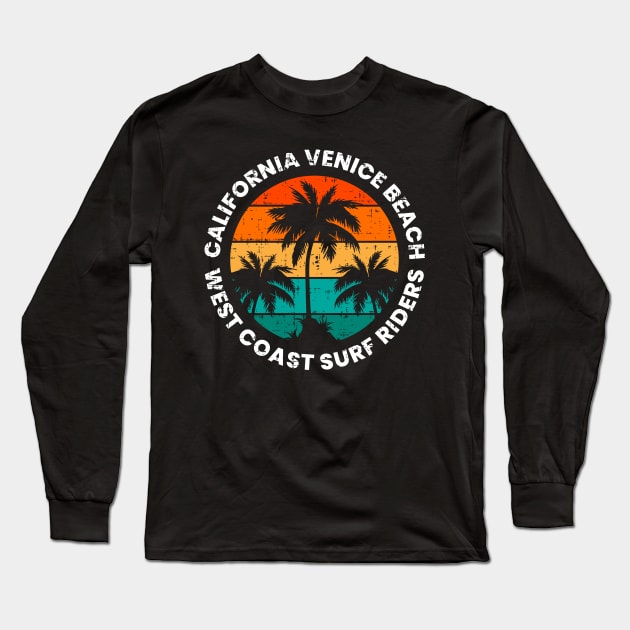 California Venice beach Long Sleeve T-Shirt by Mako Design 